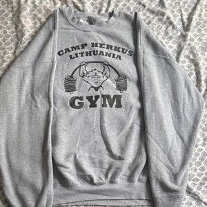 Gray Camp Herkus Lithuania Gym Men's Sweater